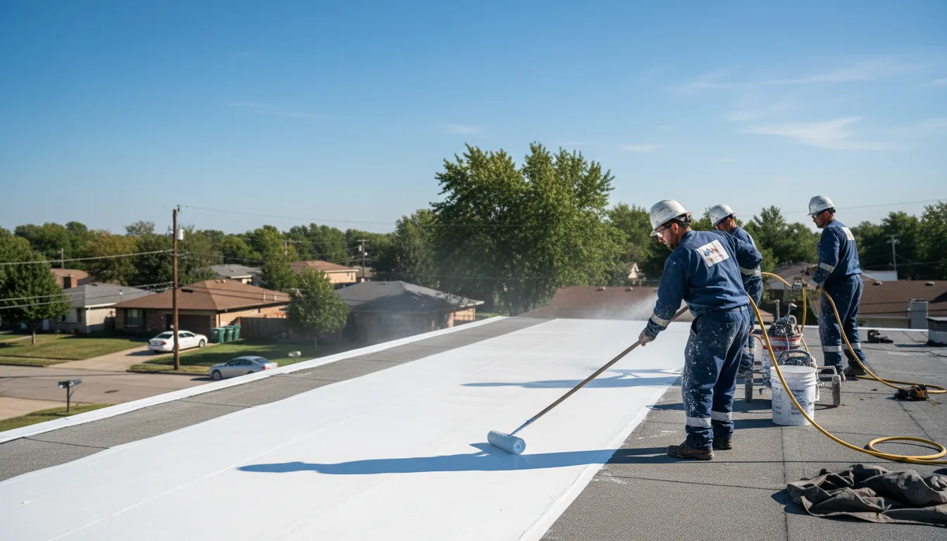 Commercial roof coating in Vergennes, IL near me